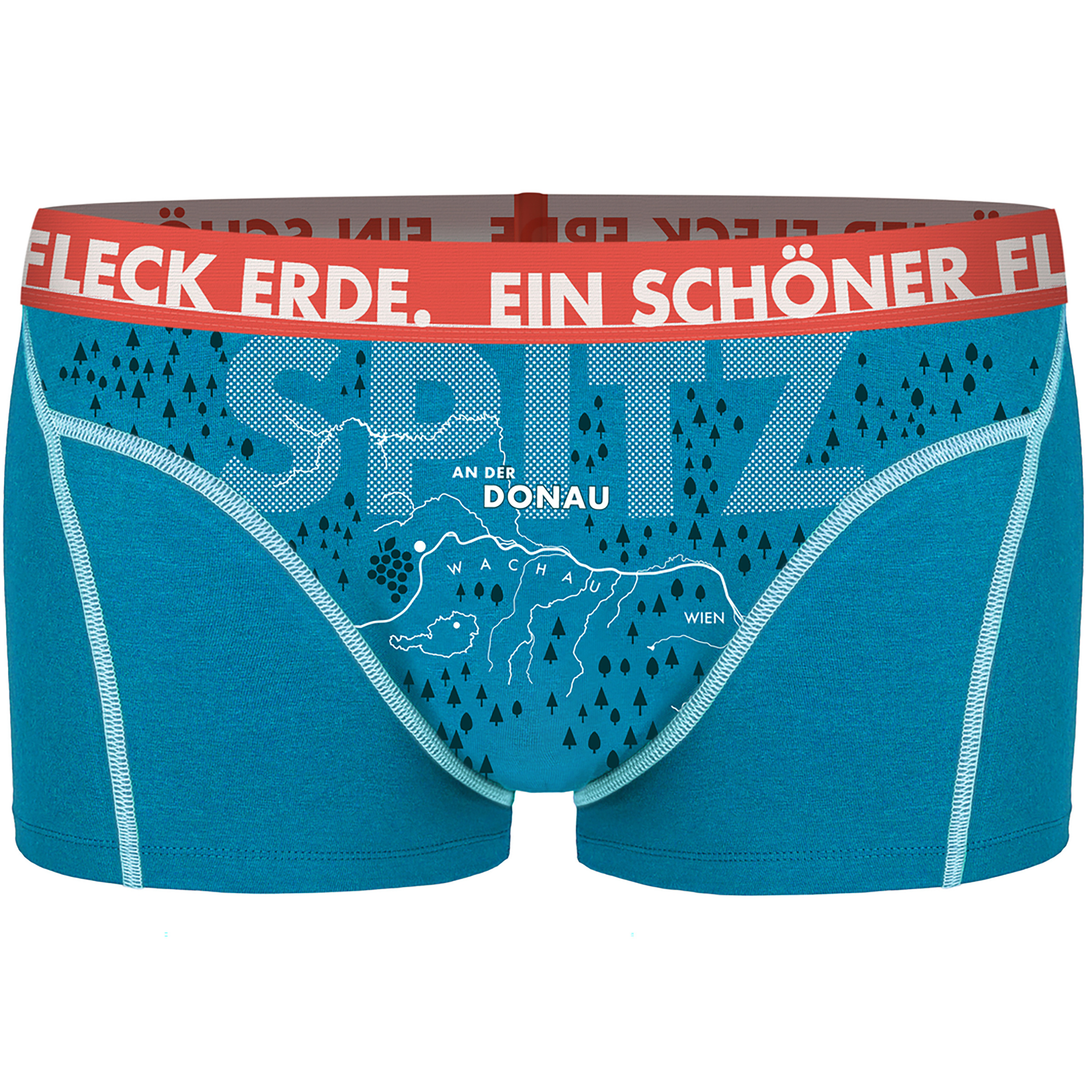 Ein schöner Fleck Erde Spitz An Der Donau Boxer Herren Kurze Unterhose tuerkis Größe S Lifestyle Hautfreundlich