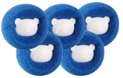 Uplift Essentials Reusable Pet Hair Catcher Laundry Filtration Balls blue