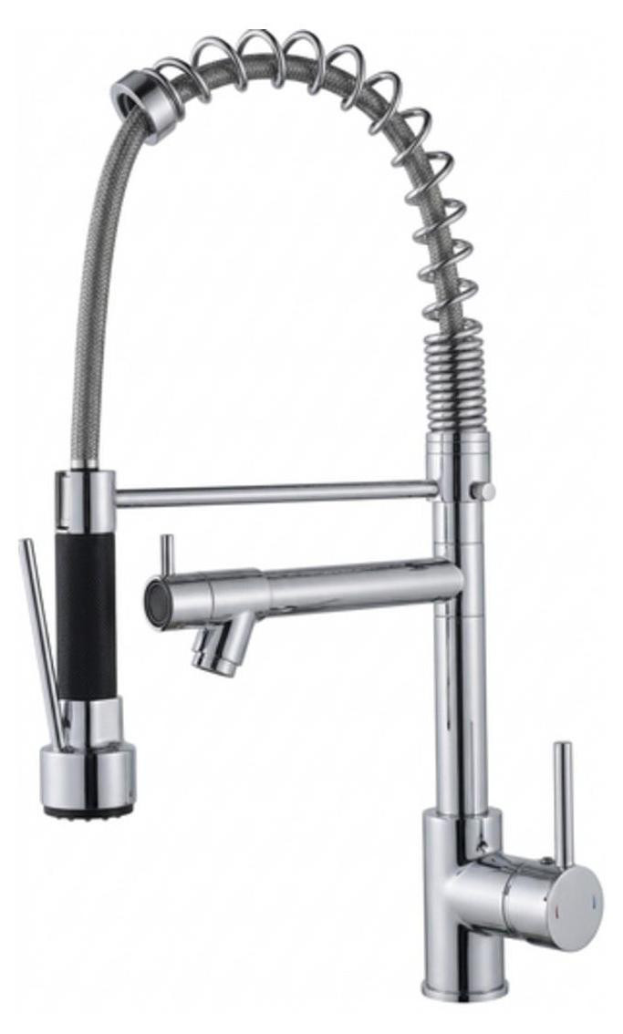 Aquanello Gastro CR-4402-GT Keukenmengkraan met professionele spuitfunctie en draaibare uitloop, verchroomd
