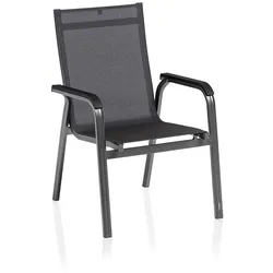 Kettler Stapelsessel BASIC+ PREMIUM, Aluminium Anthrazit / Outdoorgewebe Lakritz - Sonderaktion