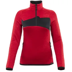 Damen Fleecepullover "ACCELERATE" - S - verkehrsrot/schwarz