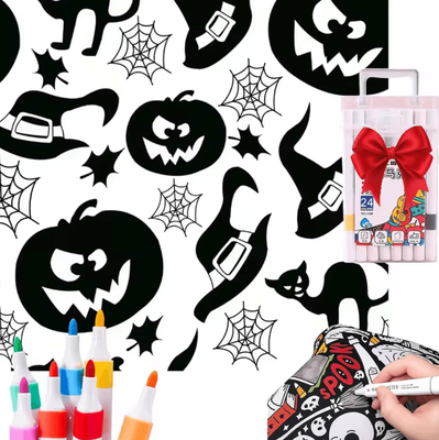 Inspire Curations DIY Coloring Blanket With Markers For Creative Relaxation m