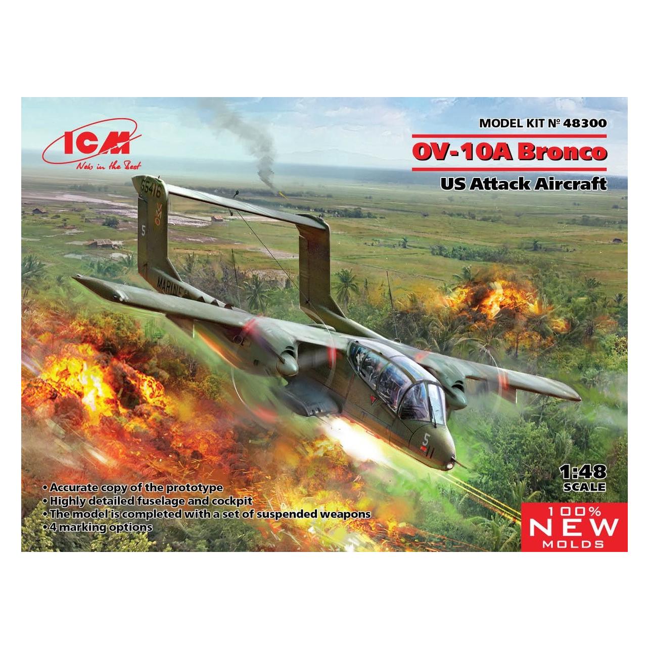ICM OV-10 Bronco, US Attack Aircraft (100% new molds) (48300)