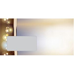 Weihnachtsumschläge DIN lang, Sternen-Nebel, mit Fenster, 50 Stück