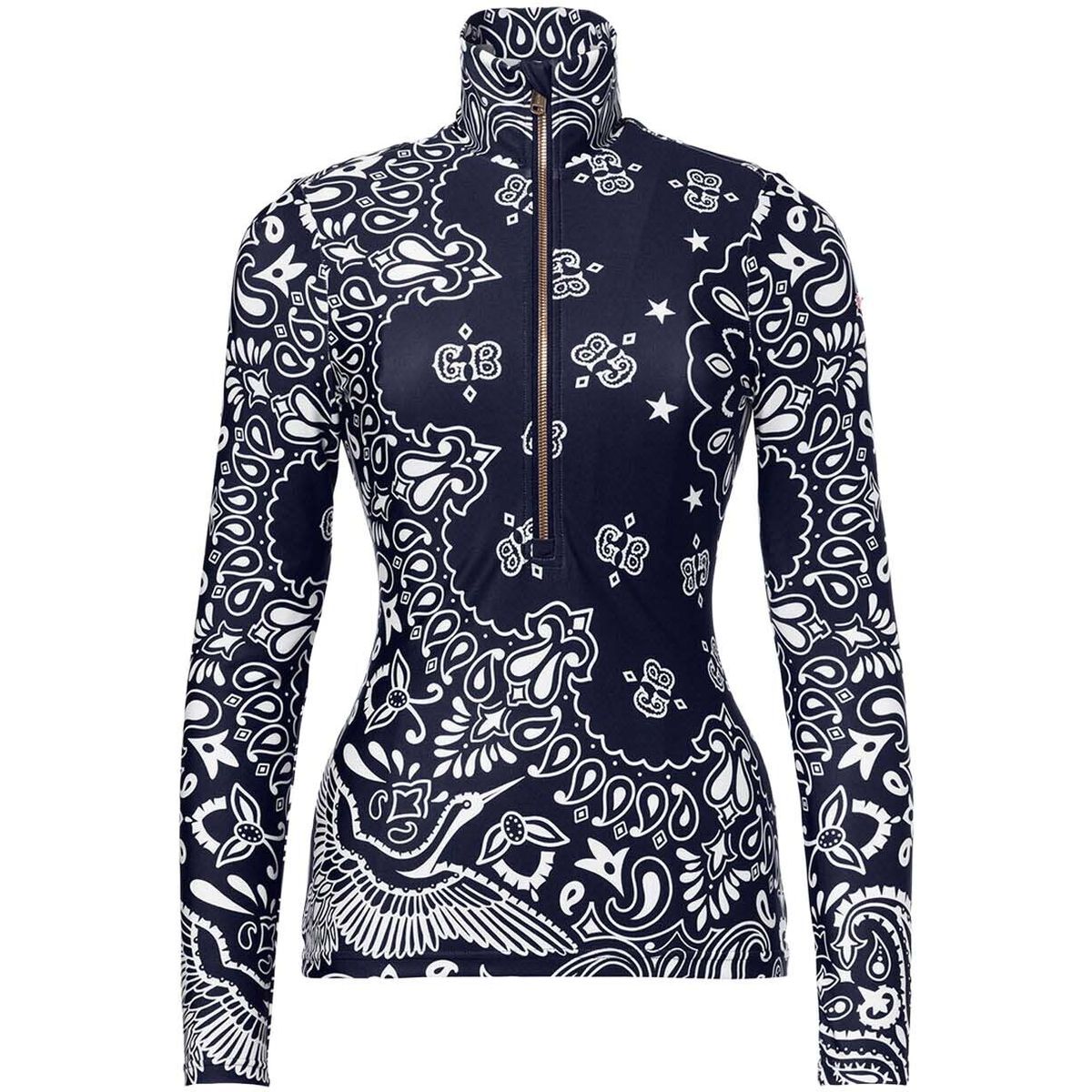 Goldbergh Toriko Ski Pully bandana paisley blue (0049) XL GB32320264-0049-XL