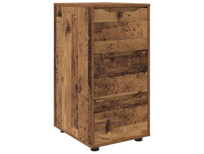 Helloshop26 Moderner Aufbewahrungsschrank mit verstellbaren Schubladen, 40 x 48 x 81 cm, aus Holz, antikes Holz, 02_0054649