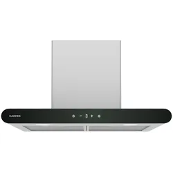 Klarstein CurveVent Dunstabzugshaube | 682 m3/h | Touch | LED | 110 W | EEK A+ Silber