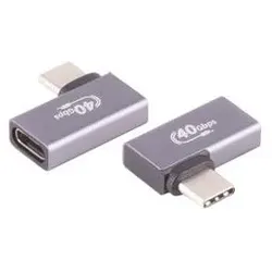 USB-C 4.0 ProSeries Adapter, USB4 40Gbit s, PD 240W, DP 2.0, Metallgehäuse - Auswahl: 90° Winkel links/rechts