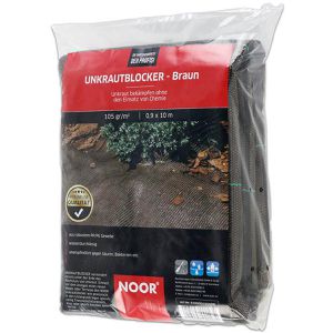 NOOR Unkrautvlies 01009010UKBR, 0,9 x 10m, 105 g/m², braun, aus Polypropylen, UV-beständig