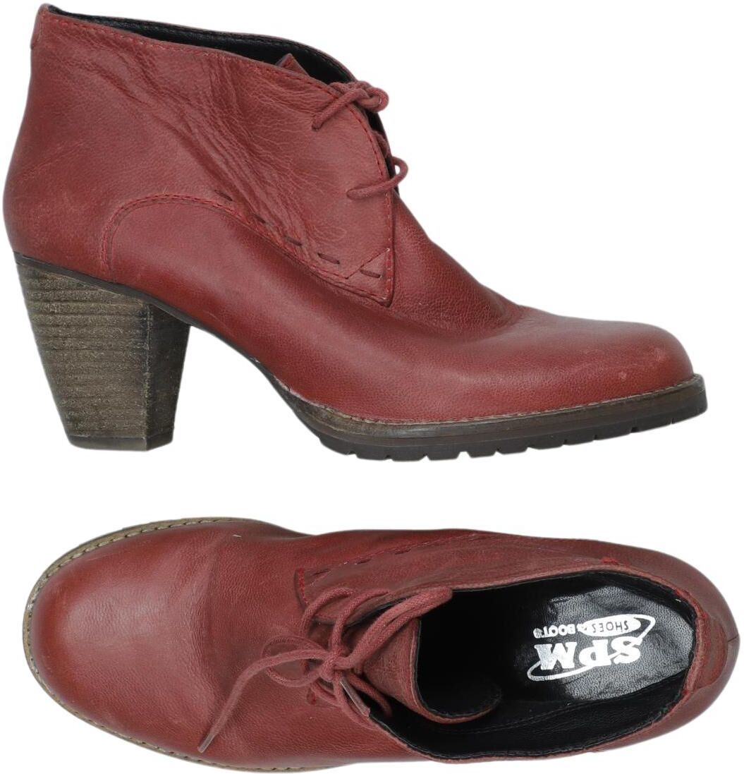 SPM Damen Stiefelette, Rot, Gr. EU 38, Leder - Second Hand