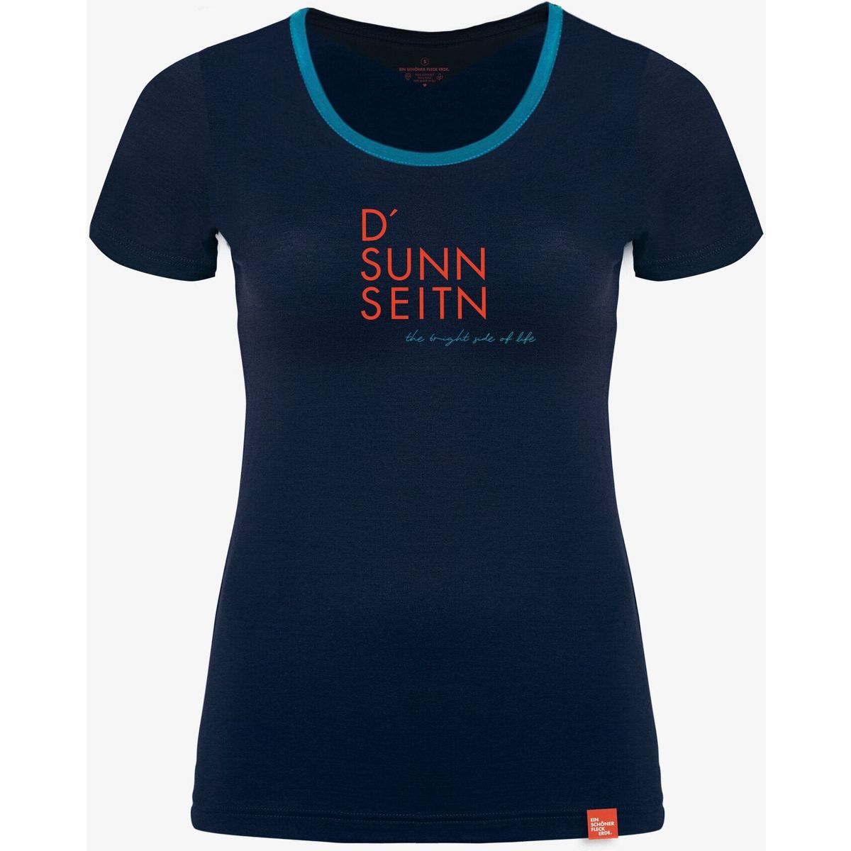 Ein schöner Fleck Erde Kurzarm-shirt Merino D'SUNNSEITN. Nachtblau nachtblau 36 5409.30.36