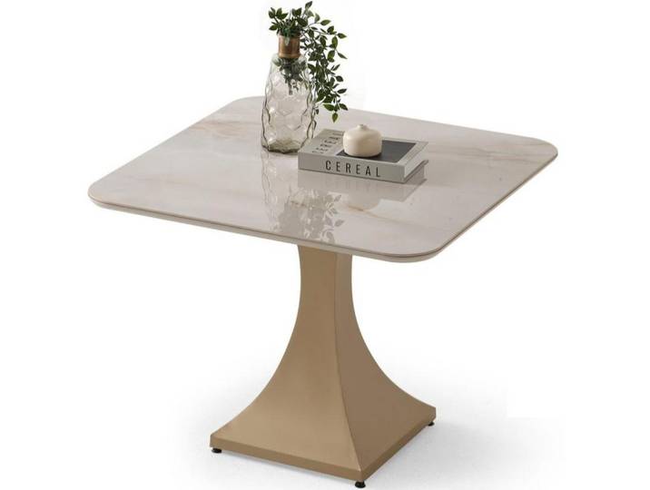 JVmoebel Couchtisch Beige Couchtisch Modern Luxus Wohnzimmer Elegant Quadratisch Stilvoll, Made in Europa