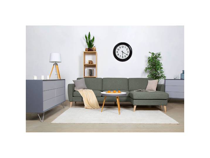 Ecksofa Kustavi Grau/Grau Strukturstoff 270cm Skandi