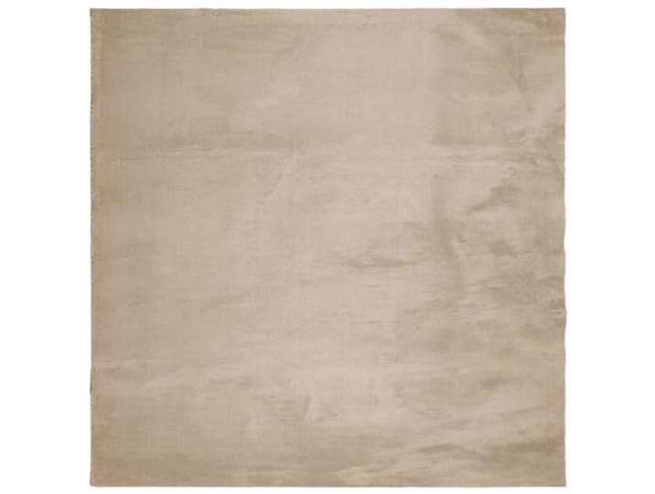 vidaXL Vloerkleed HUARTE laagpolig zacht wasbaar 160x160cm zandkleurig