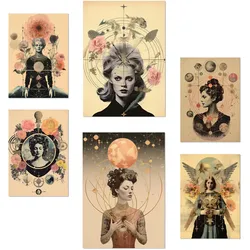 POSTER Set Mit 6 Surreale Florale Im Mystischen Esoterischen A3 & A4 Rahmenlos