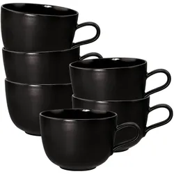Seltmann, Tasse, Liberty Velvet Black Milchkaffeetassen (400 ml, 6x)