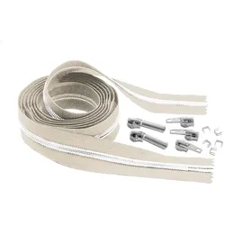 buttinette Spiral-Endlosreißverschluss im Set, beige, 2 m