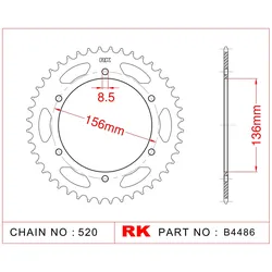 RK Kettenrad 4486 46 Zähne