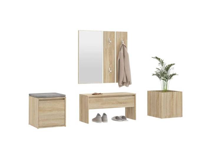 MGH - TOP Ensemble de meubles d'entrée - Banc de salon - Chêne Sonoma Bois d'ingénierie MM719