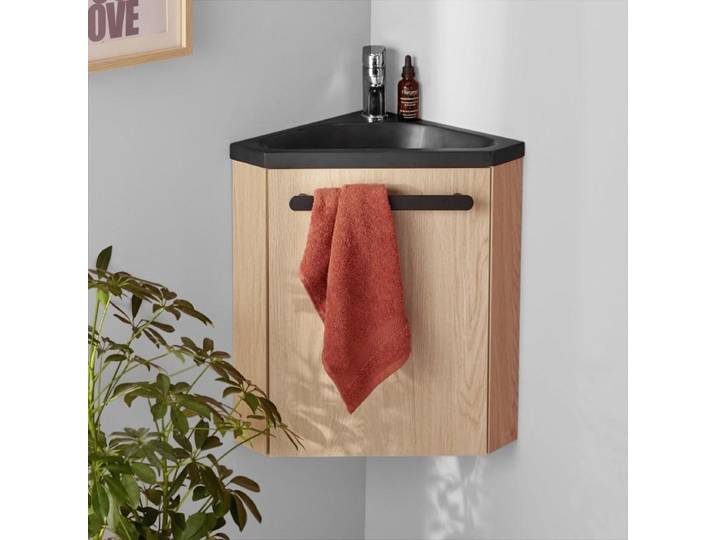 Meuble lave-mains SKINO + robinet chromé