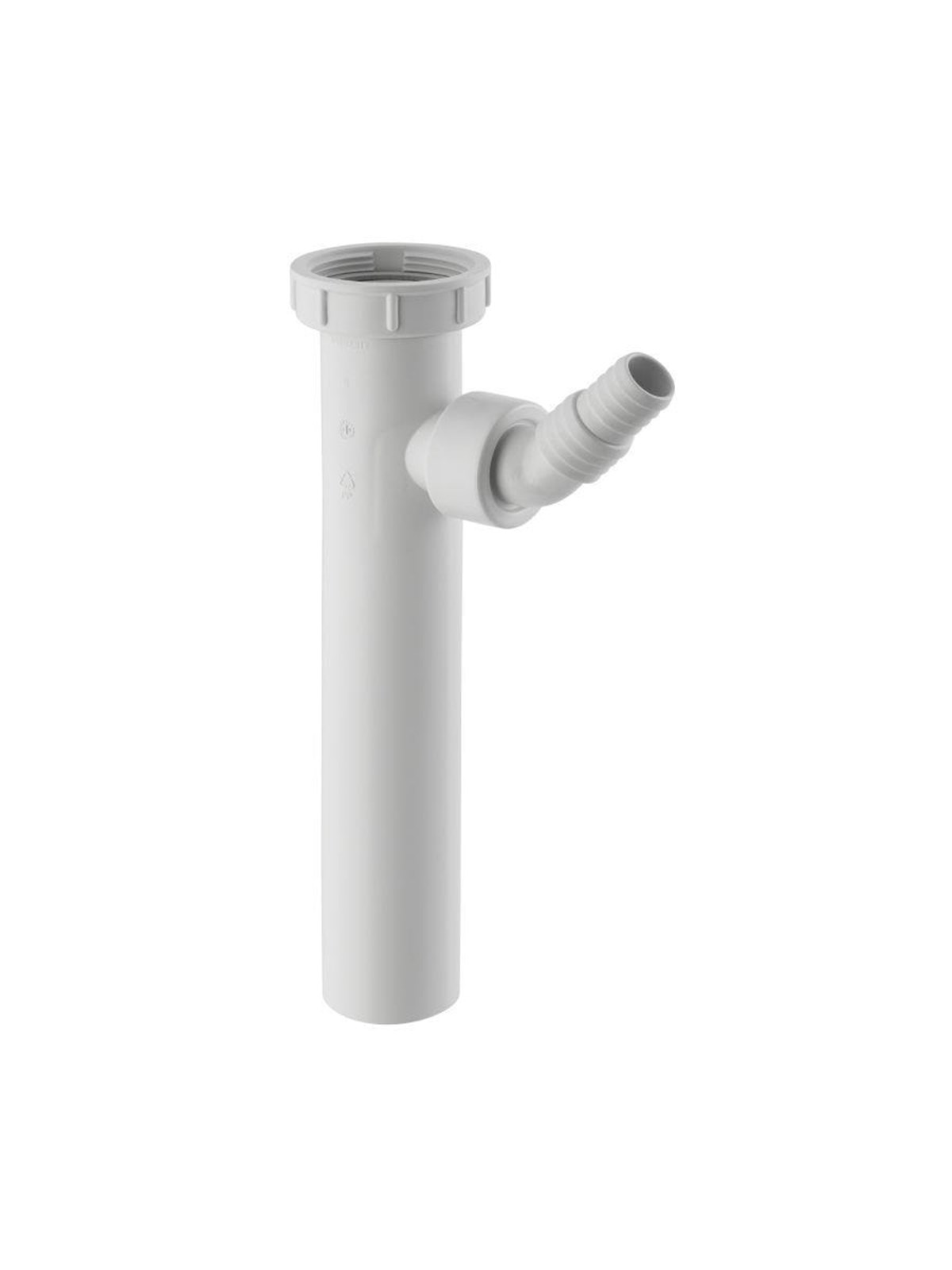 Geberit straight connector with union nut with angled hose