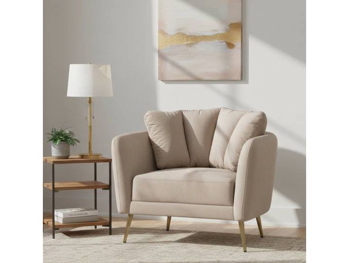 Fauteuil Foster Dmora en Polyester or