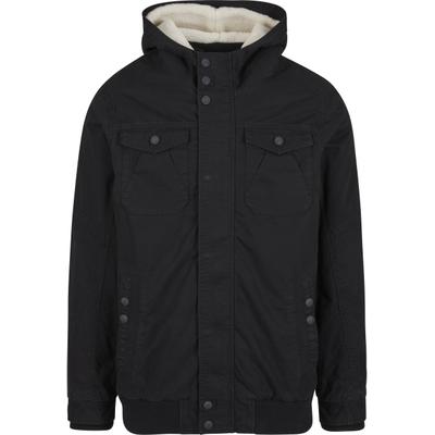 Winterjacke BRANDIT "Brandit Brandit Men Meadow Jacket", Herren, Gr. XXL, schwarz, 100% Baumwolle, unifarben, normal, ohne Ausschnitt, Jacken Winterjacke