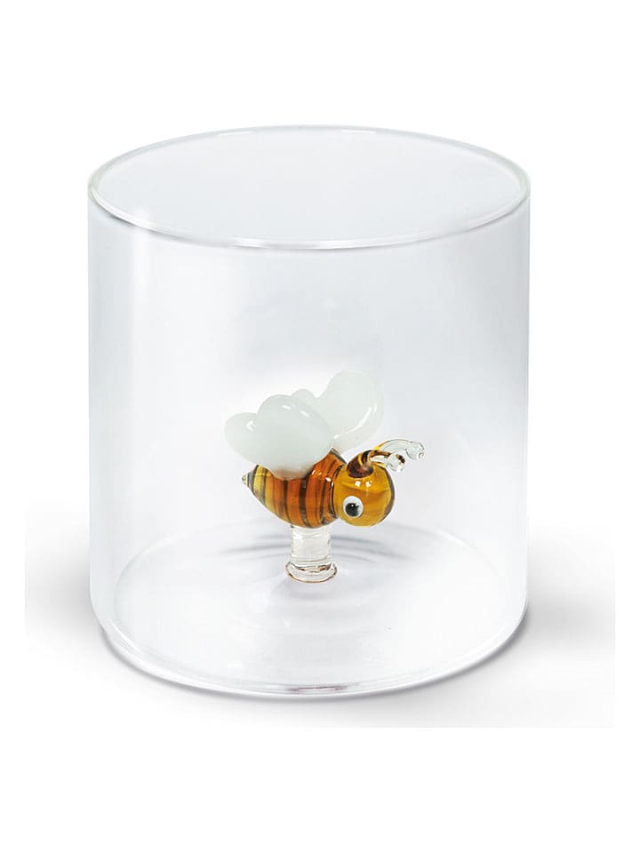 WD lifestyle Trinkglas "Bee" in Transparent/ Gelb - 250 ml - onesize