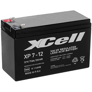 XCell AGM-Batterie XP7-12, 12 V, 7 Ah, Faston 4,8 mm Anschluss, mit VdS-Zulassung