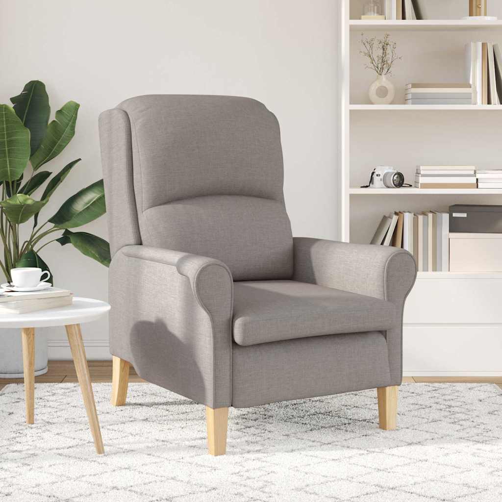 vidaXL fauteuil Taupe tissu