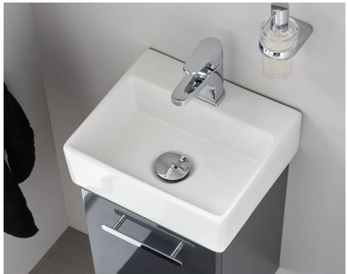 Artiqua Serie 831 Keramikwaschtisch 831-SWT-CM01 weiss, mit Hahnloch und Zwangsablauf
