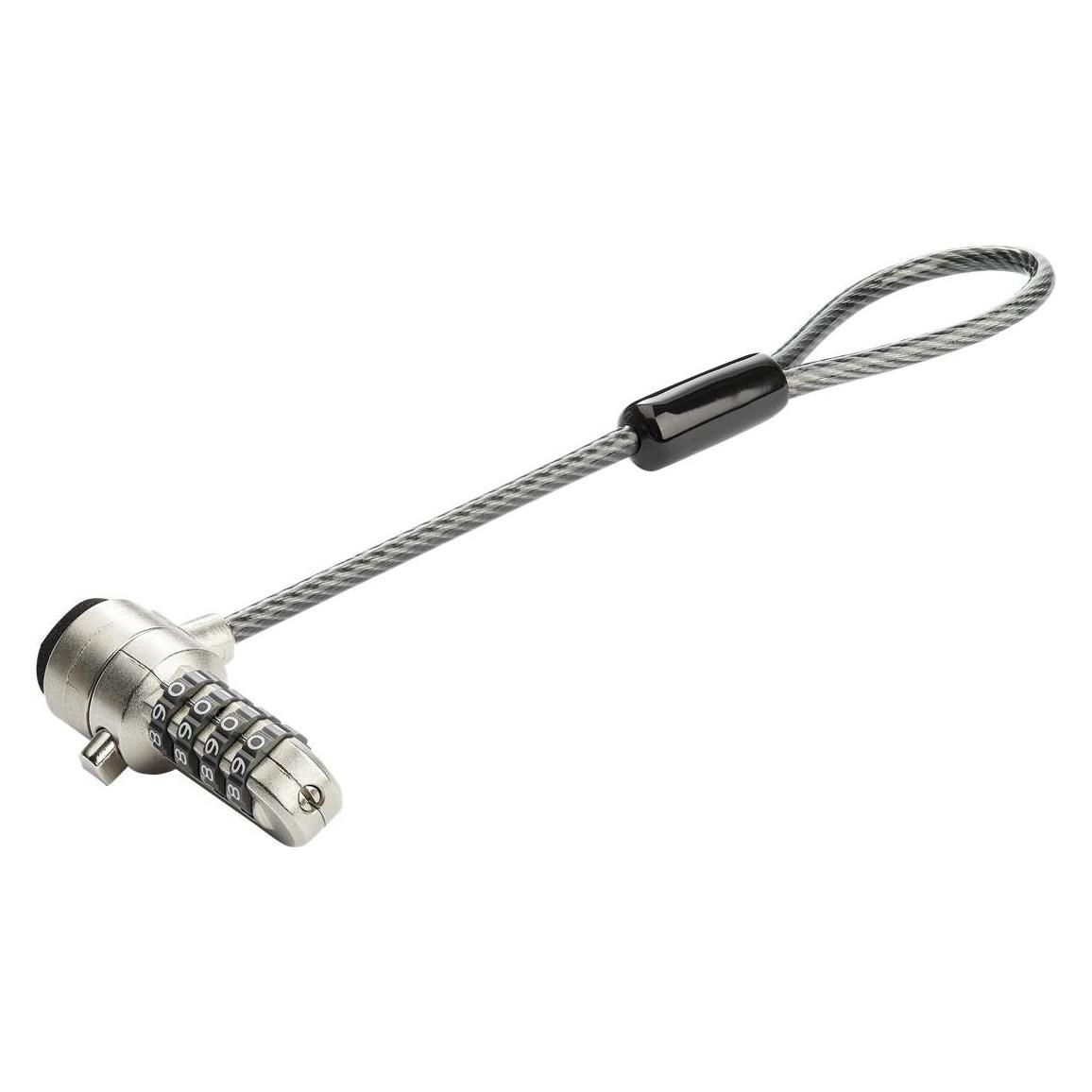 StarTech Laptop Kabelschloss-Verlängerung (15 cm Stahlkabel, 4-stelliges Zahlenschloss, 2 (BRNCHLOCK)