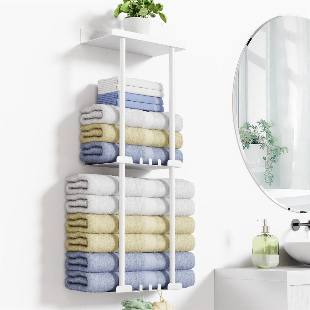 Latitude Run Beverlye 30 cm Stainless Steel Towel Stand Stainless Steel 75cm H X 30cm L X 15cm D
