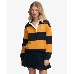 Superdry für Damen. W6012212A Polo Rugby Heritage Stripe Rugby gelb (M), Lässig, Baumwolle, Langarm