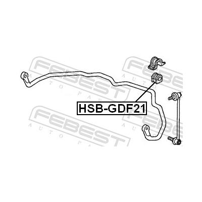 FEBEST Lagerung, Stabilisator HSB-GDF21 Vorderachse für HONDA