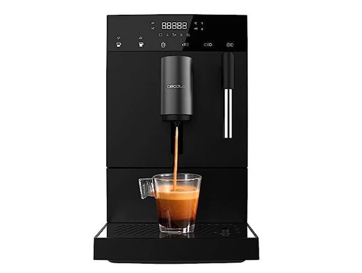 Cecotec Superautomatische Kaffeemaschine Cumbia Cremmaet Compact Steam 1350 W, 19 Bar, Thermoblock, Plug&Play, Personalisierter Kaffee, 5 Mahlstufen, Selbstreinigung, Dampferzeuger