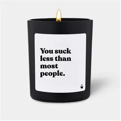 Chatty Candles, Duftkerzen, Duftkerze Woody You suck less than most people.