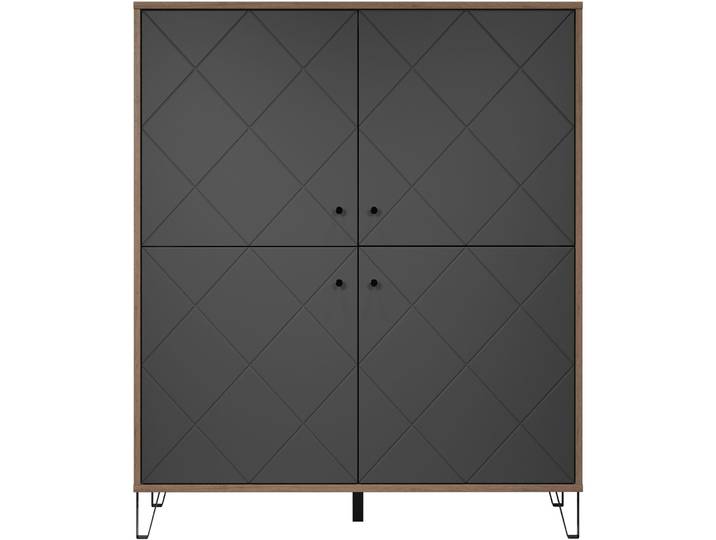 Highboard Foster Eiche/graphit Holzwerkstoff B 123 H 136 cm