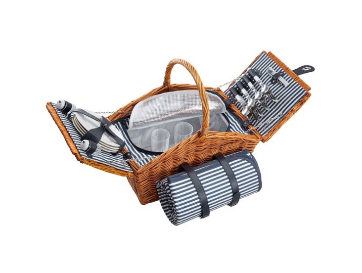 Panier pique-nique pour 4 personnes avec poignée de transport