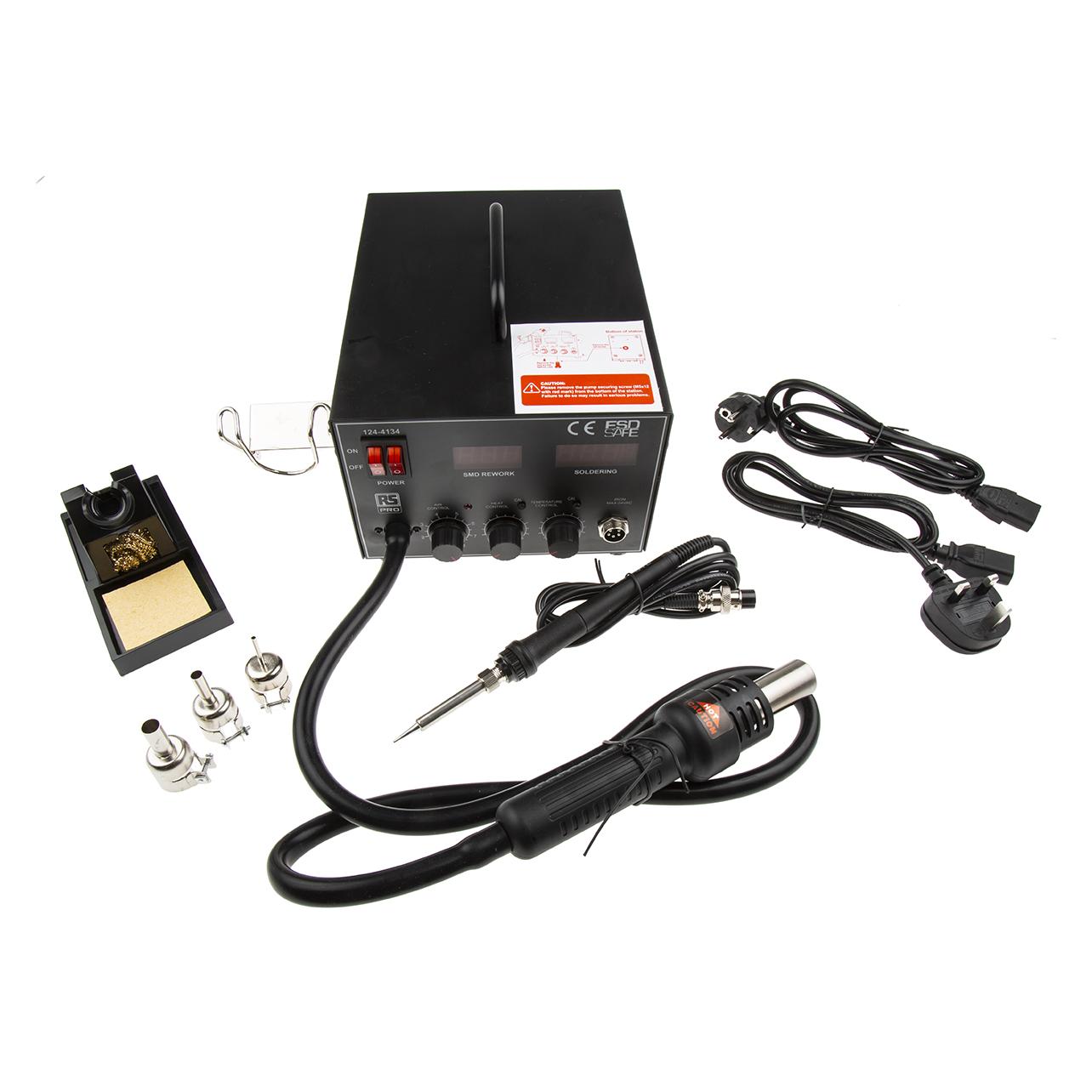 RS PRO 60W 2 in 1 Hot Air Rework Station,UK+EU (Lötstation) (1244134)