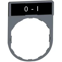 Schneider Electric ZBY2178C0 Schildträger 30x40mm, mit Schild 0-I, für Harmony 22mm, in grau