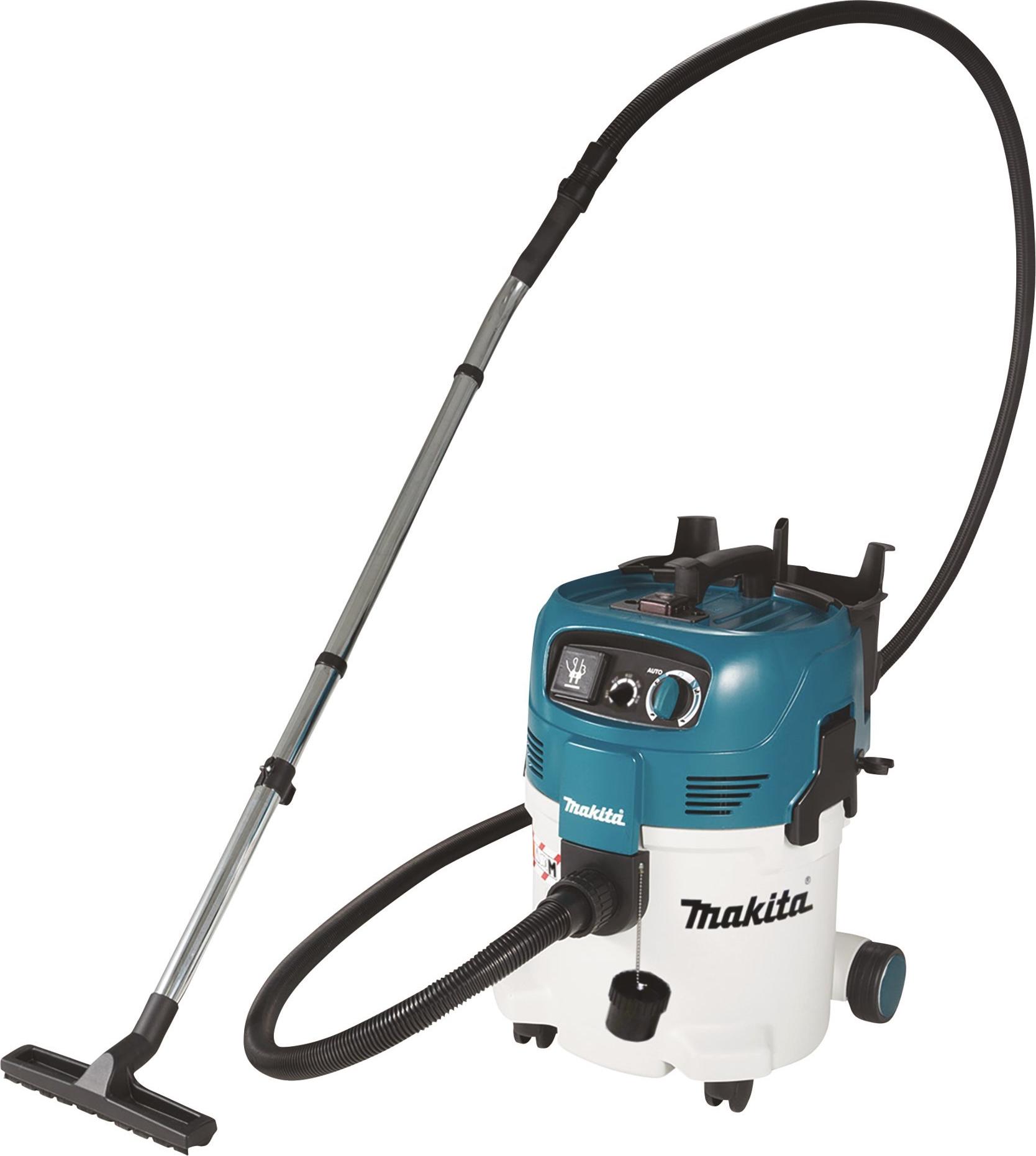 Makita VC3012M, Trocken&Nass, Schwarz, Blau, Weiß, Polyethylenterephthalat, M, 30 l, 23.5, 30