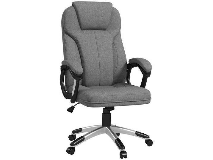 Vinsetto Bürostuhl, Ergonomisch, Grau, Kunststoff, 75x120x66 cm, Büromöbel, Bürostühle, Drehstuhl