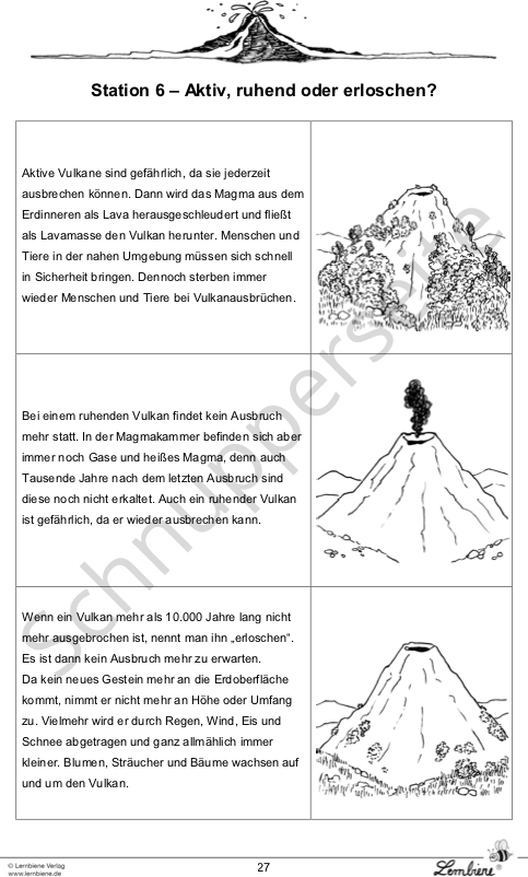 Lernbiene Vulkane und Erdbeben