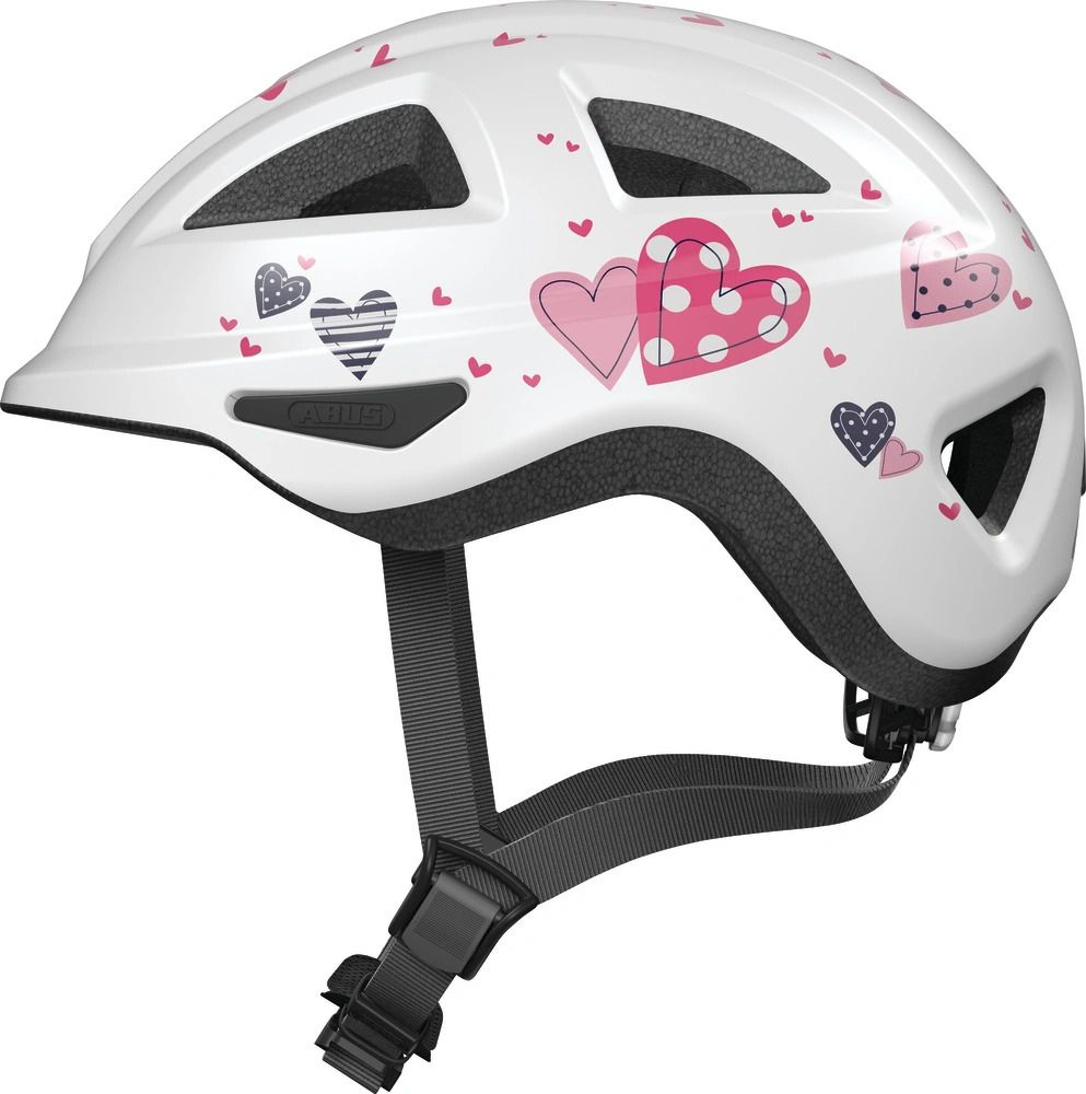 Abus Anuky 2.0 Ace White Heart - Børnehjelm - Outlet - Small (46-52 Cm) / Hvid