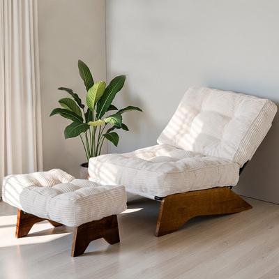 COSMOGO Lounge Chair with Ottoman,Adjustable Tufted Folding Accent Chair