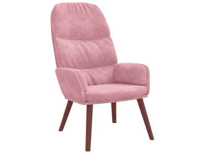 HAQWRDQSG Relaxsessel Samt Rosa Polstersessel Fernsehstuhl mit Holzbeinen Weicher Ohrensessel in Rosa aus Samtstoff mit dicker Schaumstoffpolsterung für Wohnzimmer und Schlafzimmer.