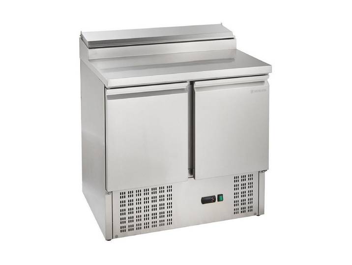 GastroHero Dönergrill Belegstation ECO 900 für 5 x 1/6 GN Behälter, 340 W, Digitale Temperaturanzeige, höhenverstellbare Füße, hygienische Ecken