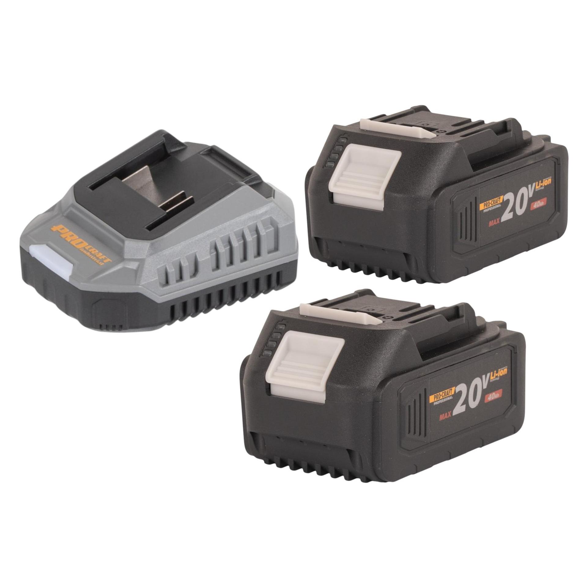 Procraft PWA80bb Akku Schlagschrauber 20 V 1600 Nm 1/2" Brushless + 2x Akku 4,0 Ah + Ladegerät (Schlagschrauber) (PWA80bb)
