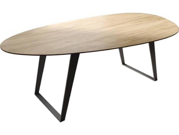 DELIFE Esszimmertisch Edge Oval 220x120 cm